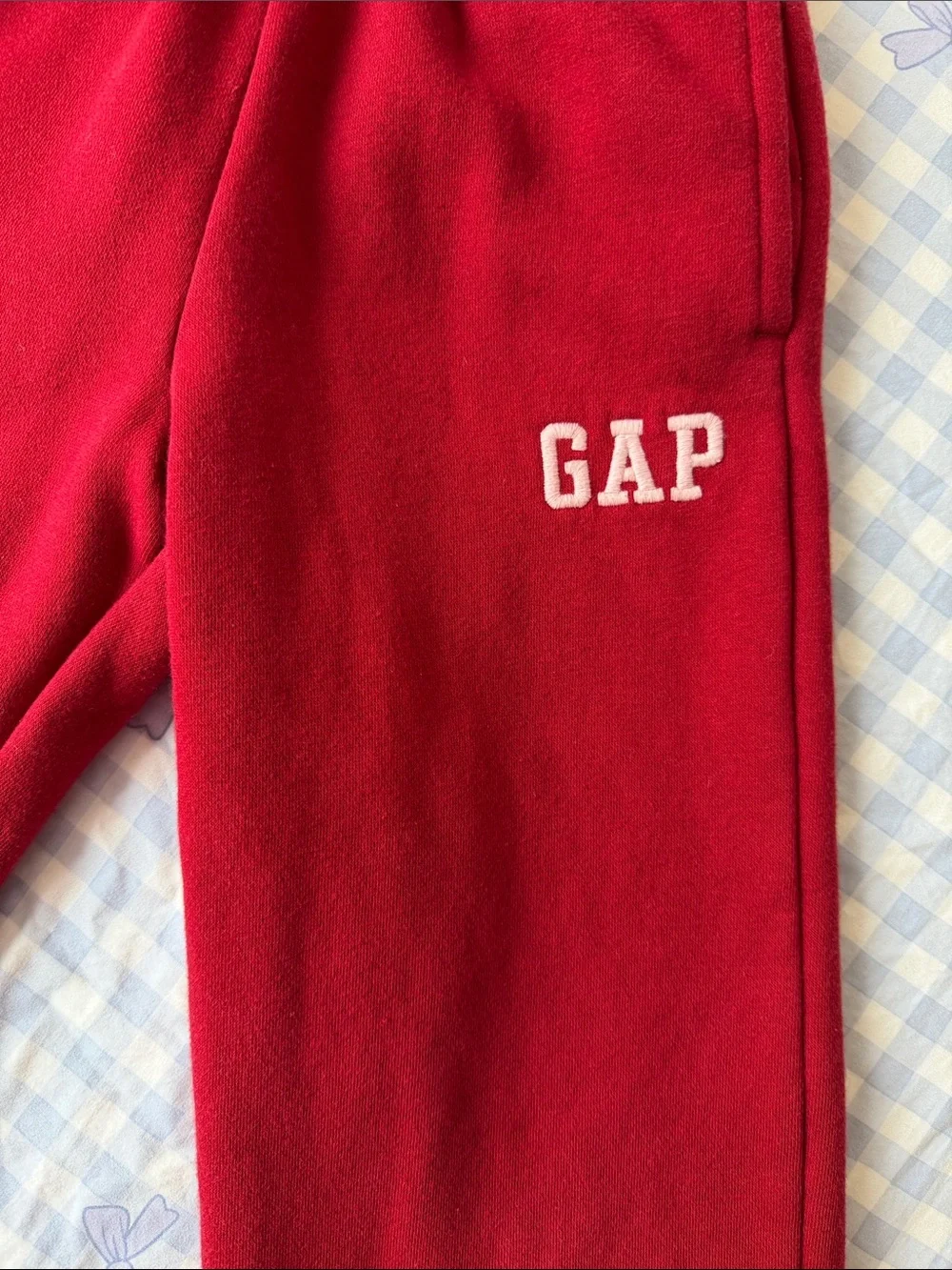GAP Bright Red Fleece Sweatpants